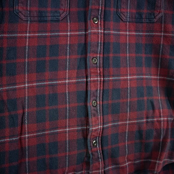 Orvis Cotton Checkered Flannel Thick Mens Button Up XL - Picture 5 of 8